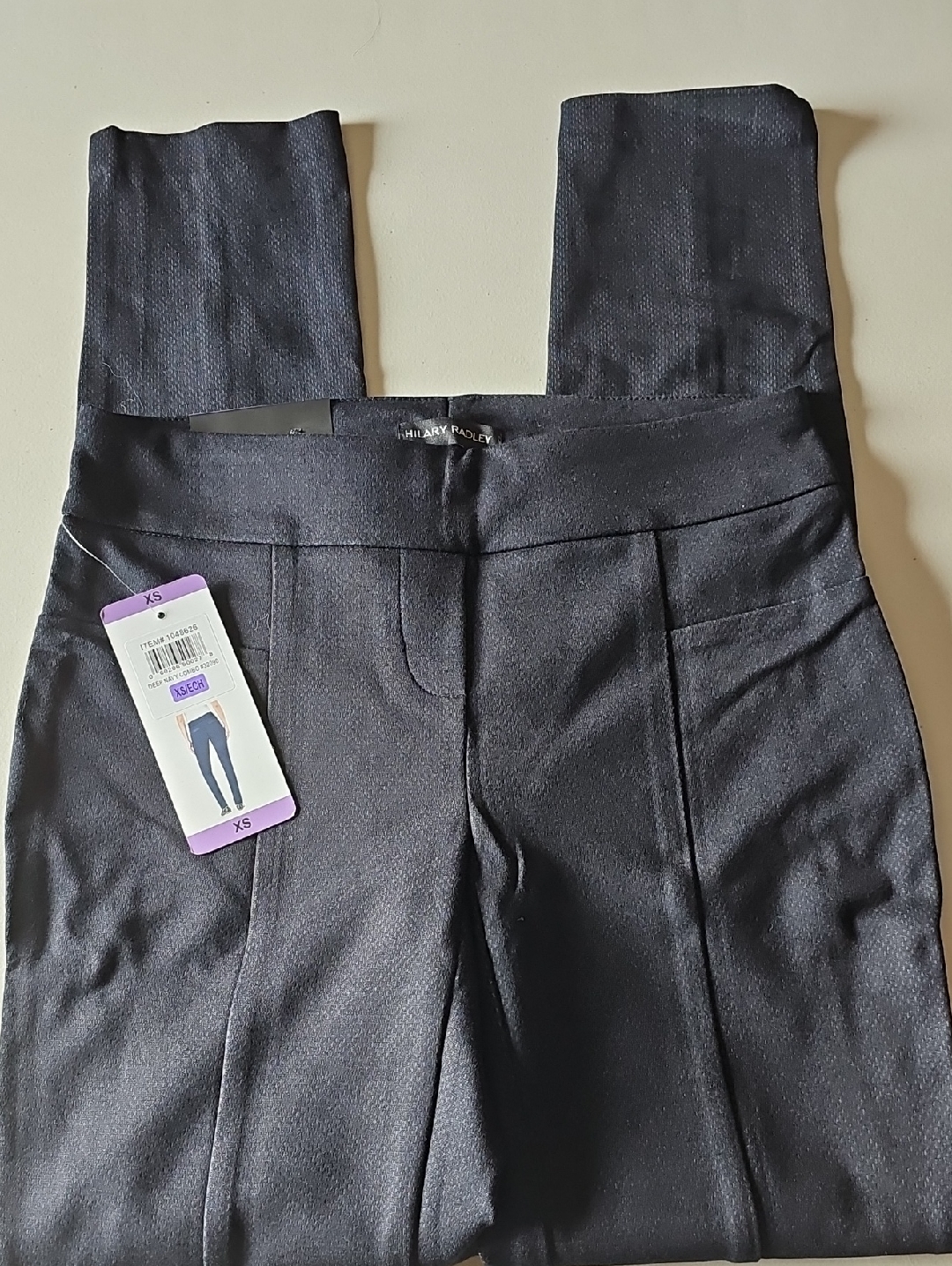Hilary Radley Navy High-Waist Dress Trousers 5bin B39